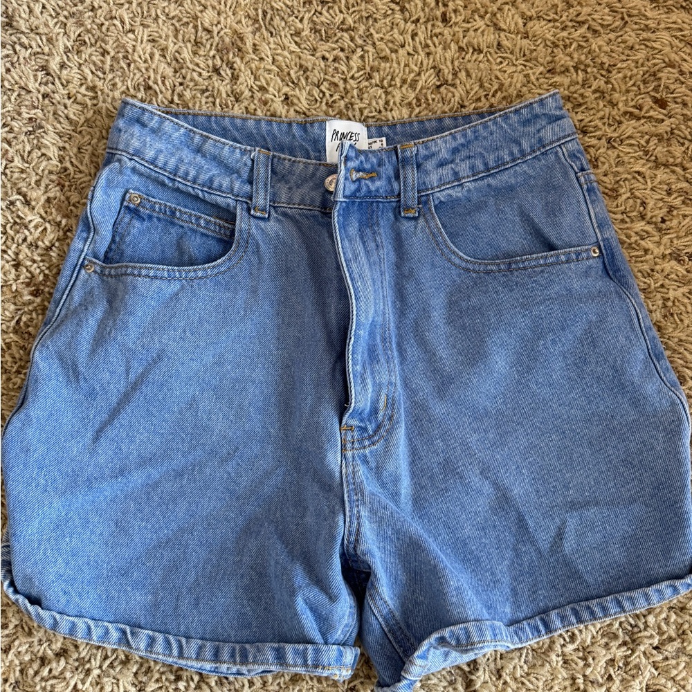 Princess Polly Women's Blue Denim Shorts